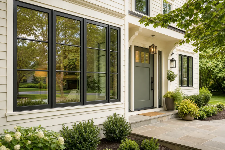 New energy-efficient windows and a sage front door